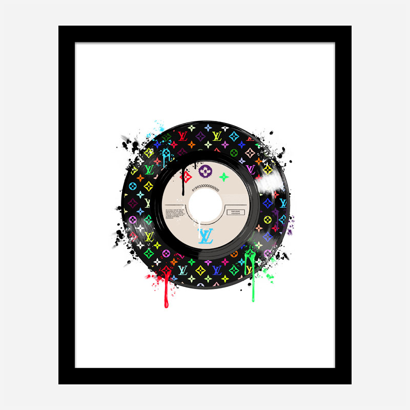 Multicolor LV Record Art Print Multicolor LV Record Art Print