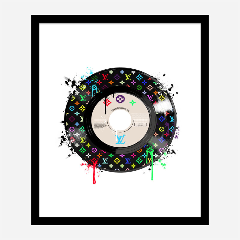 Multicolor LV Record Art Print Multicolor LV Record Art Print