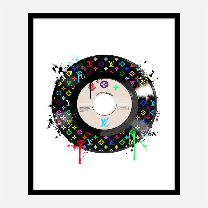 Multicolor LV Record Art Print Multicolor LV Record Art Print