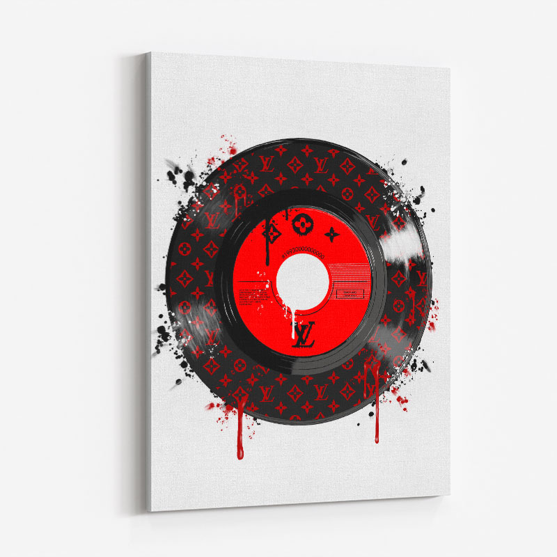 Red LV Record Art Print Red LV Record Art Print