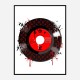 Red LV Record Art Print Red LV Record Art Print
