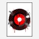 Red LV Record Art Print Red LV Record Art Print