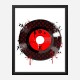 Red LV Record Art Print Red LV Record Art Print