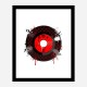 Red LV Record Art Print Red LV Record Art Print