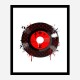 Red LV Record Art Print Red LV Record Art Print