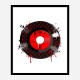 Red LV Record Art Print Red LV Record Art Print