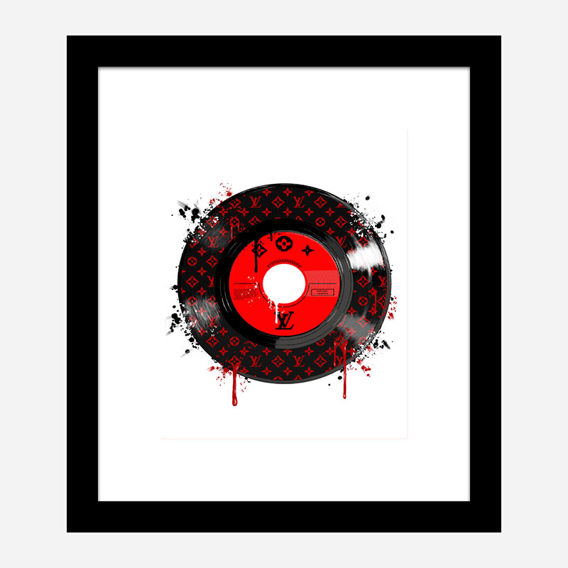 Red LV Record Art Print