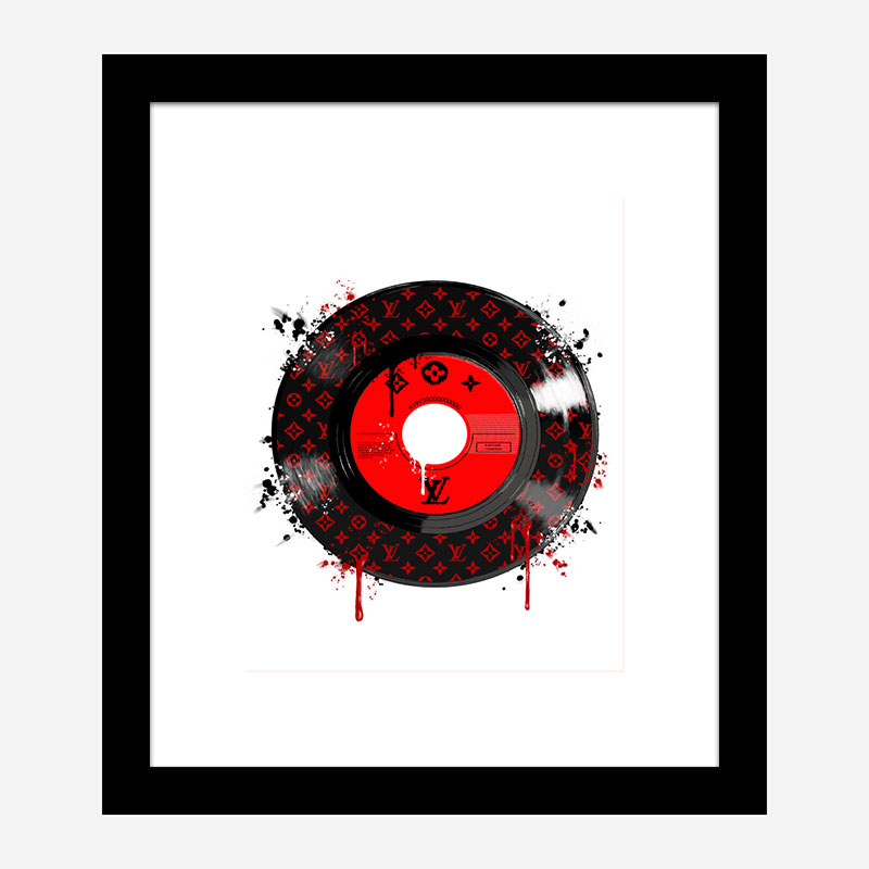 Red LV Record Art Print Red LV Record Art Print