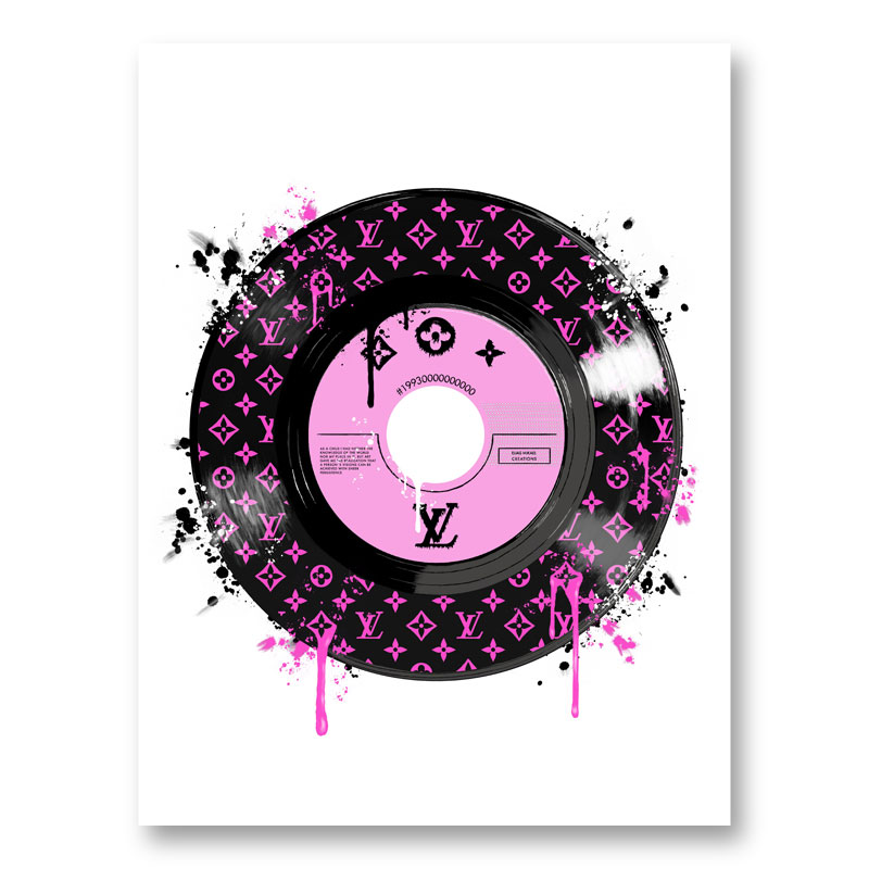 Pink LV Record Art Print Pink LV Record Art Print