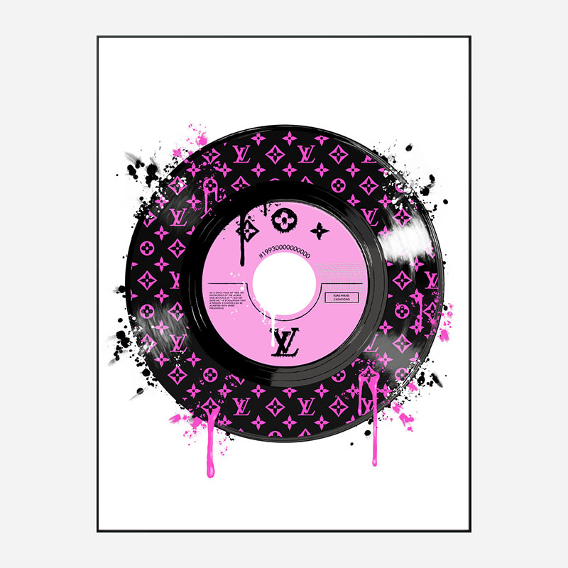 Pink LV Record Art Print