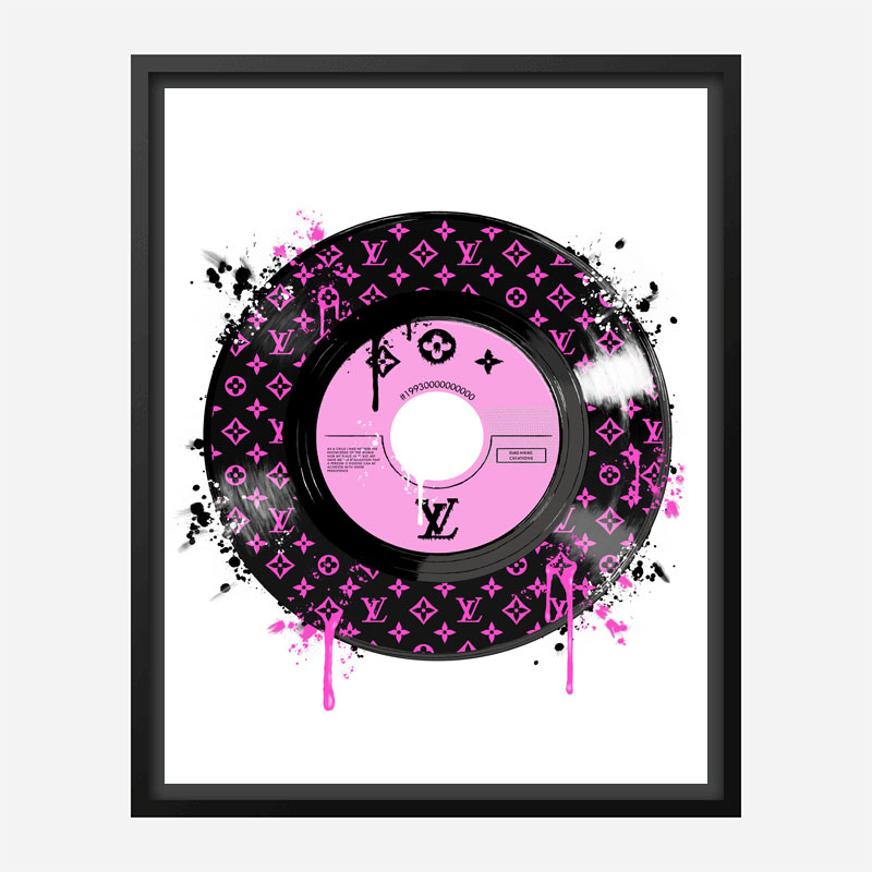 Pink LV Record Art Print Pink LV Record Art Print