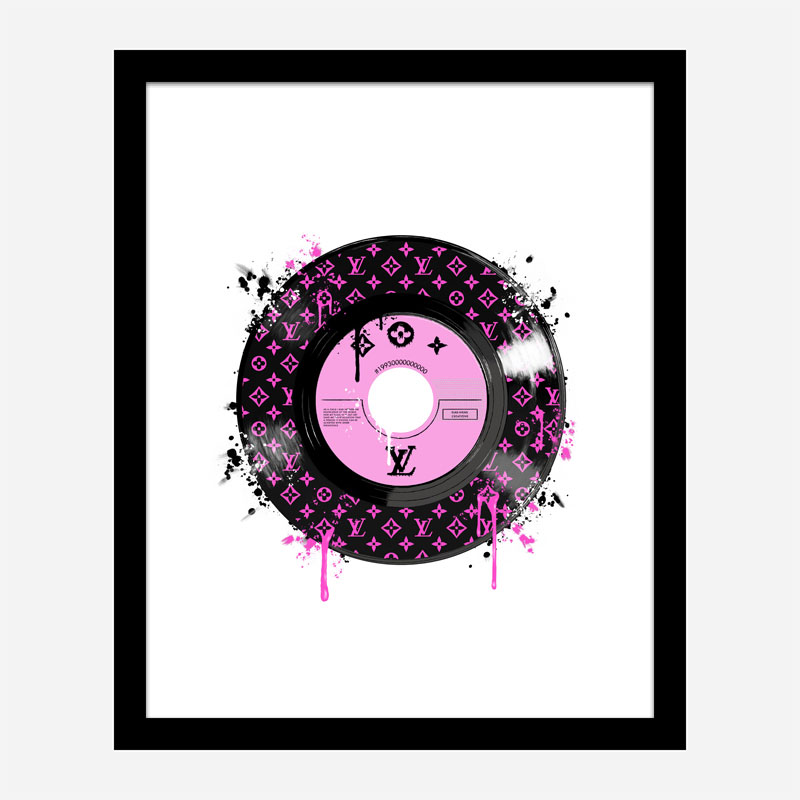 Pink LV Record Art Print Pink LV Record Art Print