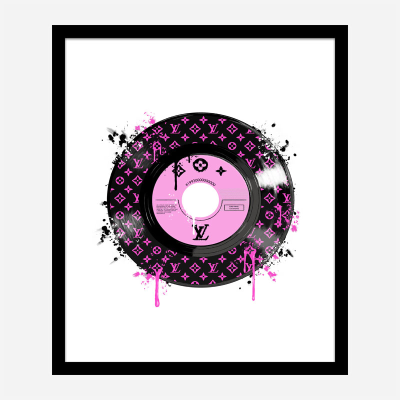 Pink LV Record Art Print Pink LV Record Art Print
