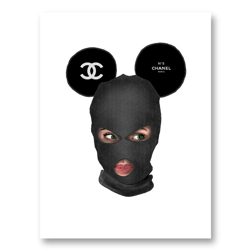 Chanel Micky Balaclava Art Print Chanel Micky Balaclava Art Print