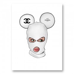Chanel Micky White Balaclava Art Print