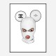 Chanel Micky White Balaclava Art Print Chanel Micky White Balaclava Art Print