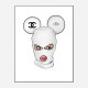 Chanel Micky White Balaclava Art Print Chanel Micky White Balaclava Art Print