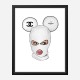 Chanel Micky White Balaclava Art Print Chanel Micky White Balaclava Art Print