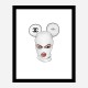 Chanel Micky White Balaclava Art Print Chanel Micky White Balaclava Art Print