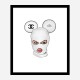 Chanel Micky White Balaclava Art Print Chanel Micky White Balaclava Art Print