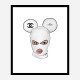 Chanel Micky White Balaclava Art Print Chanel Micky White Balaclava Art Print