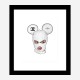 Chanel Micky White Balaclava Art Print Chanel Micky White Balaclava Art Print