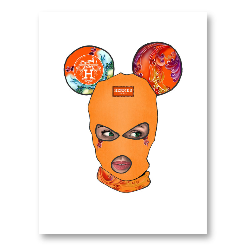 Hermes Micky Balaclava Art Print Hermes Micky Balaclava Art Print