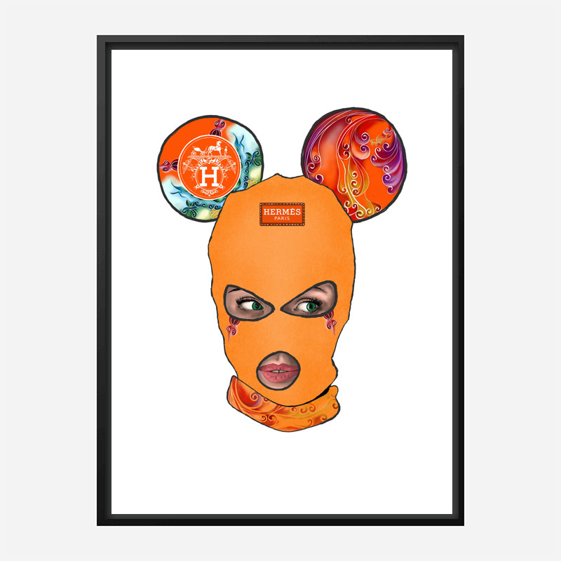 Hermes Micky Balaclava Art Print Hermes Micky Balaclava Art Print