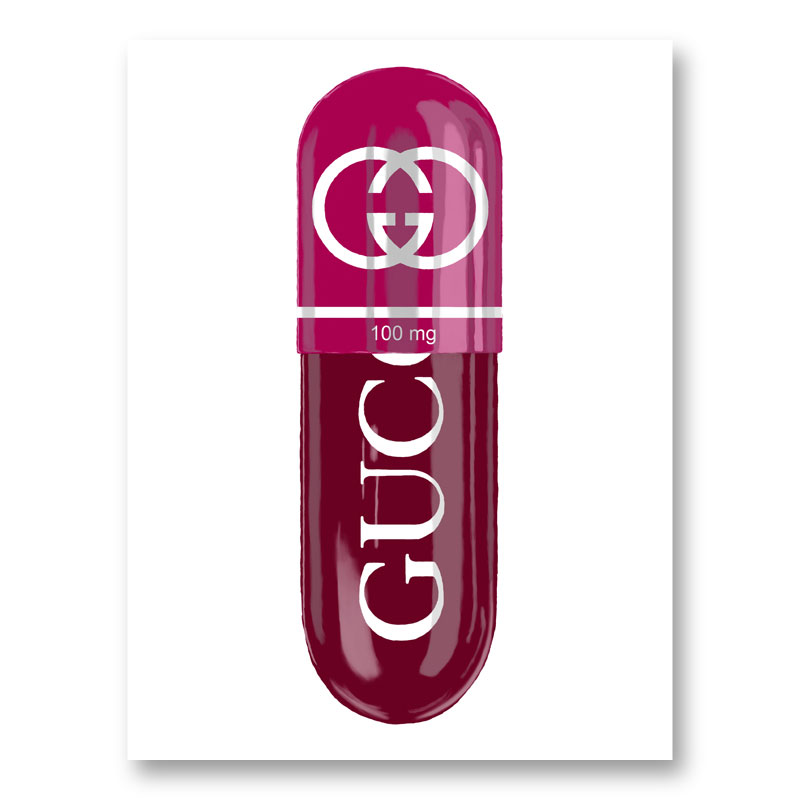 Gucci 100mg Art Print Gucci 100mg Art Print