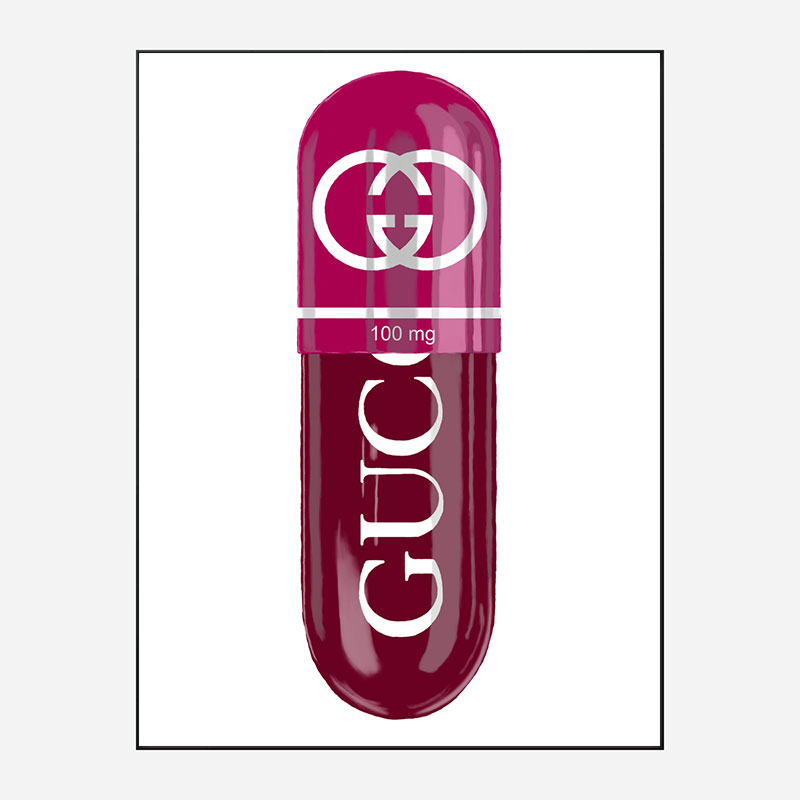 Gucci 100mg Art Print Gucci 100mg Art Print