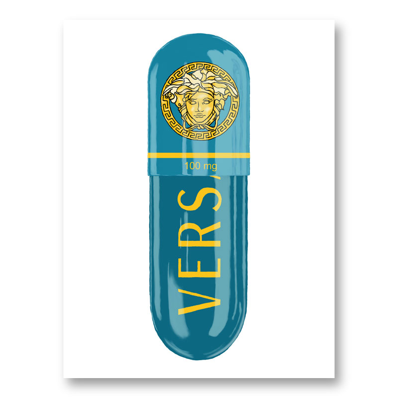 Versace Eros Blue 100mg Art Print Versace Eros Blue 100mg Art Print