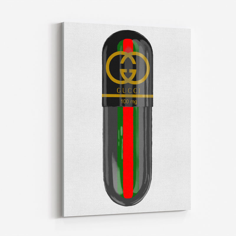 Gucci Black 100mg Art Print Gucci Black 100mg Art Print