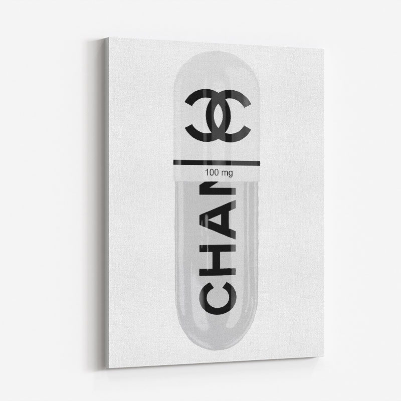 Chanel White 100mg Art Print Chanel White 100mg Art Print