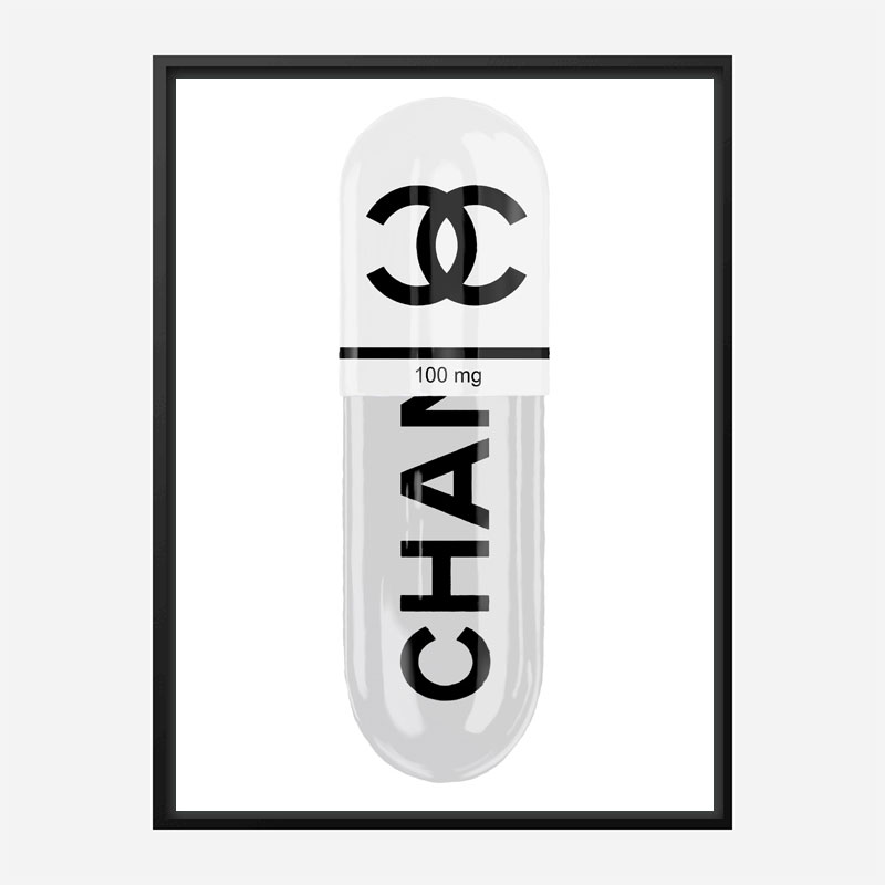 Chanel White 100mg Art Print Chanel White 100mg Art Print