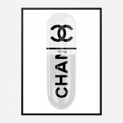 Chanel White 100mg Art Print