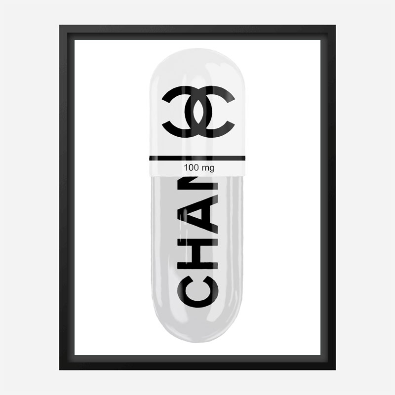Chanel White 100mg Art Print Chanel White 100mg Art Print