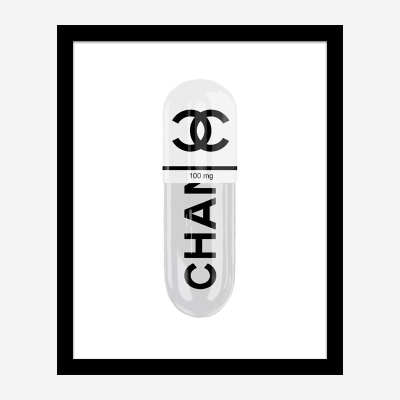 Chanel White 100mg Art Print Chanel White 100mg Art Print