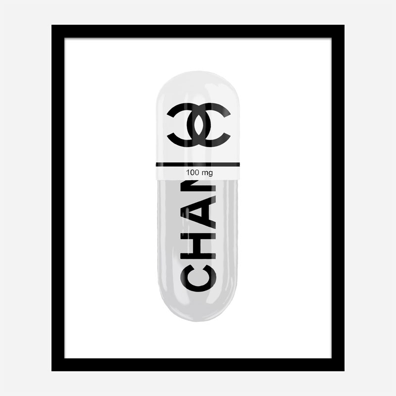 Chanel White 100mg Art Print Chanel White 100mg Art Print