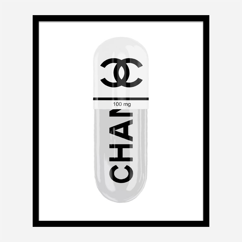 Chanel White 100mg Art Print Chanel White 100mg Art Print