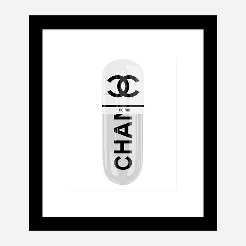 Chanel White 100mg Art Print Chanel White 100mg Art Print