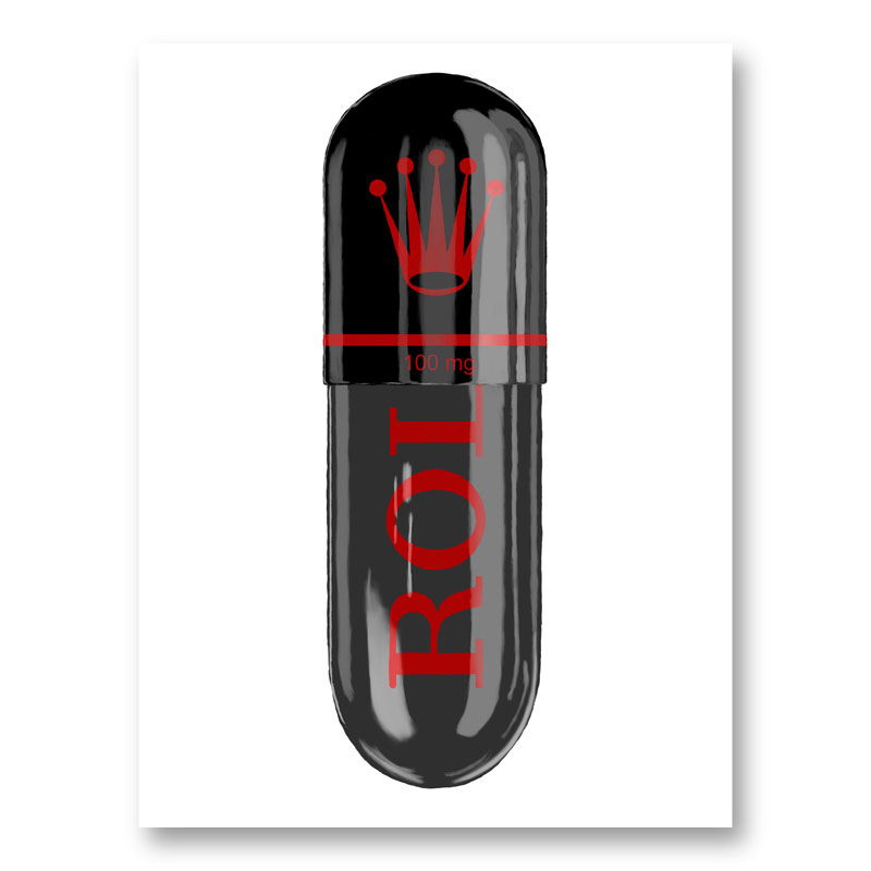 Rolex Black 100mg Art Print Rolex Black 100mg Art Print