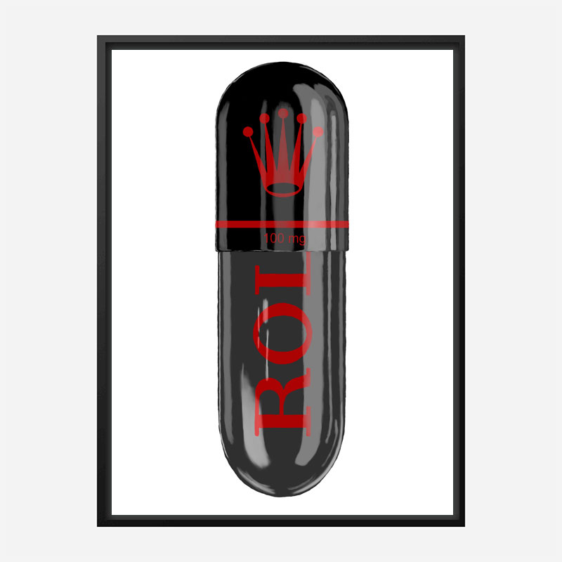 Rolex Black 100mg Art Print Rolex Black 100mg Art Print
