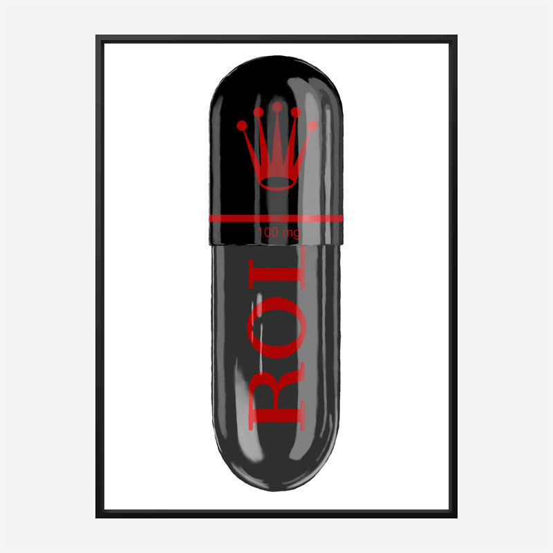 Rolex Black 100mg Art Print Rolex Black 100mg Art Print
