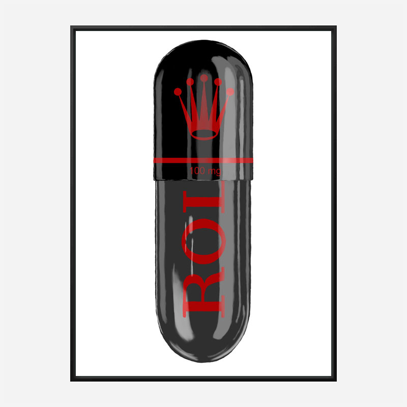 Rolex Black 100mg Art Print Rolex Black 100mg Art Print