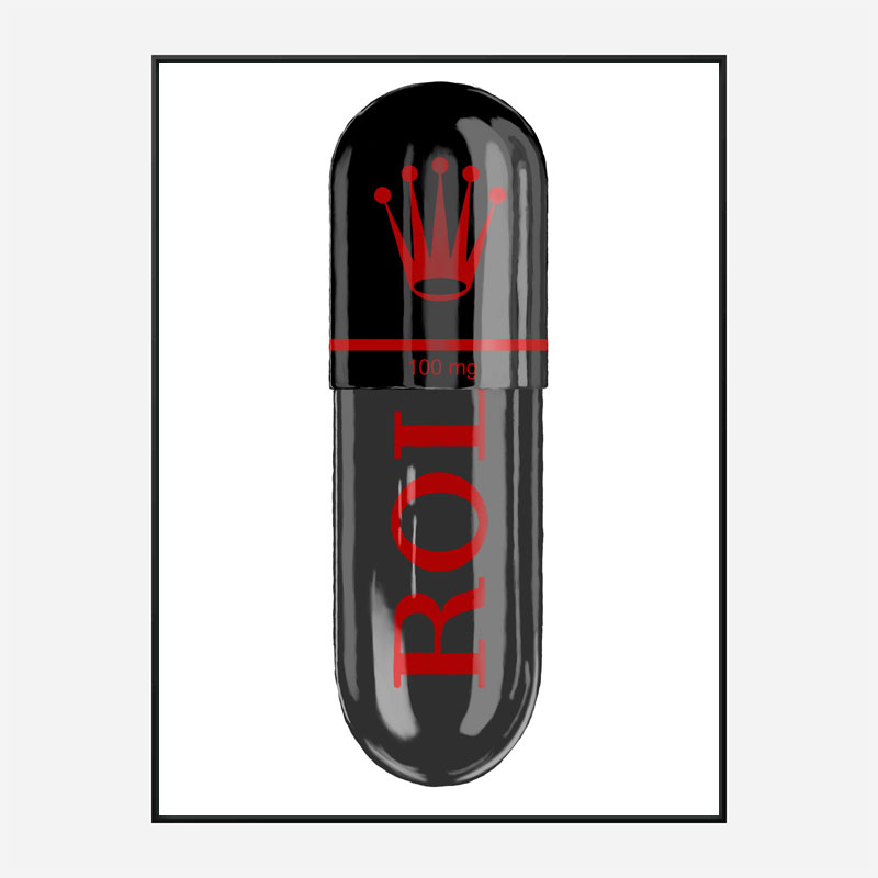 Rolex Black 100mg Art Print Rolex Black 100mg Art Print