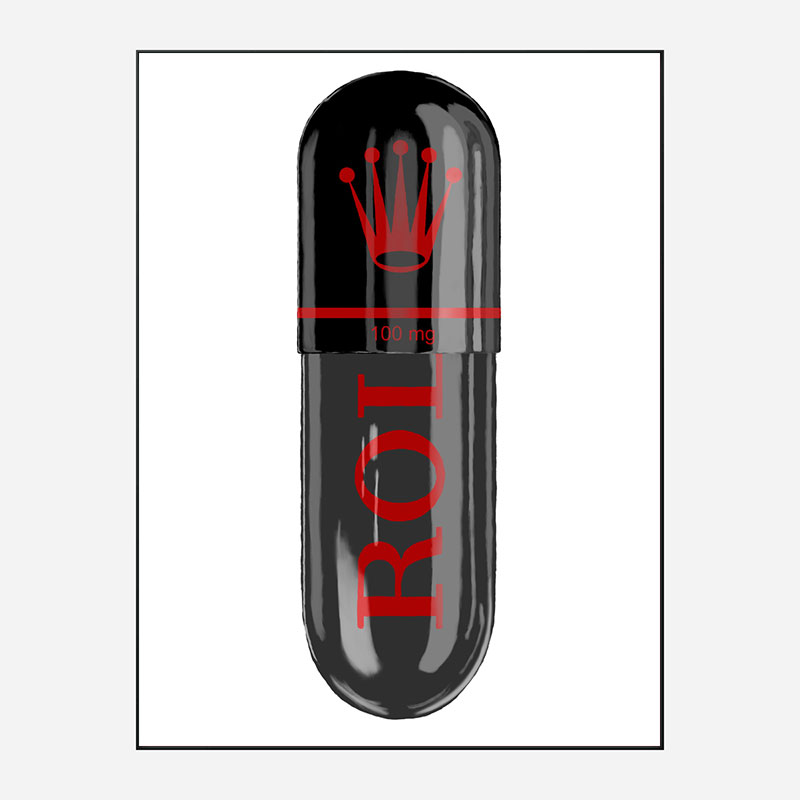 Rolex Black 100mg Art Print Rolex Black 100mg Art Print