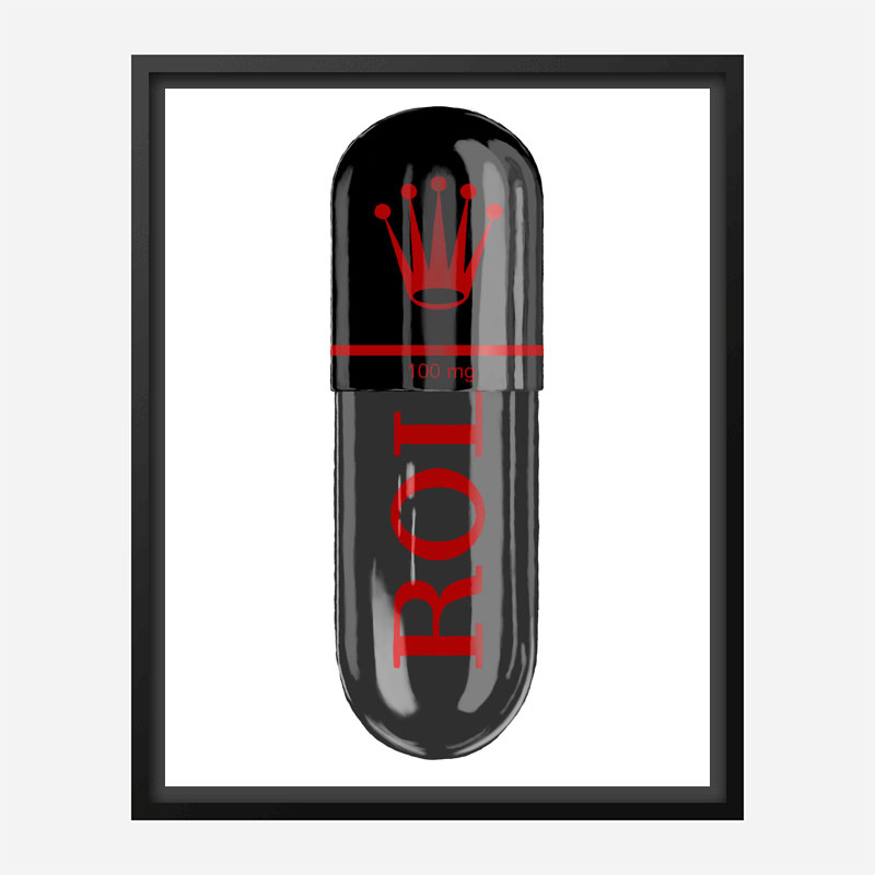 Rolex Black 100mg Art Print Rolex Black 100mg Art Print
