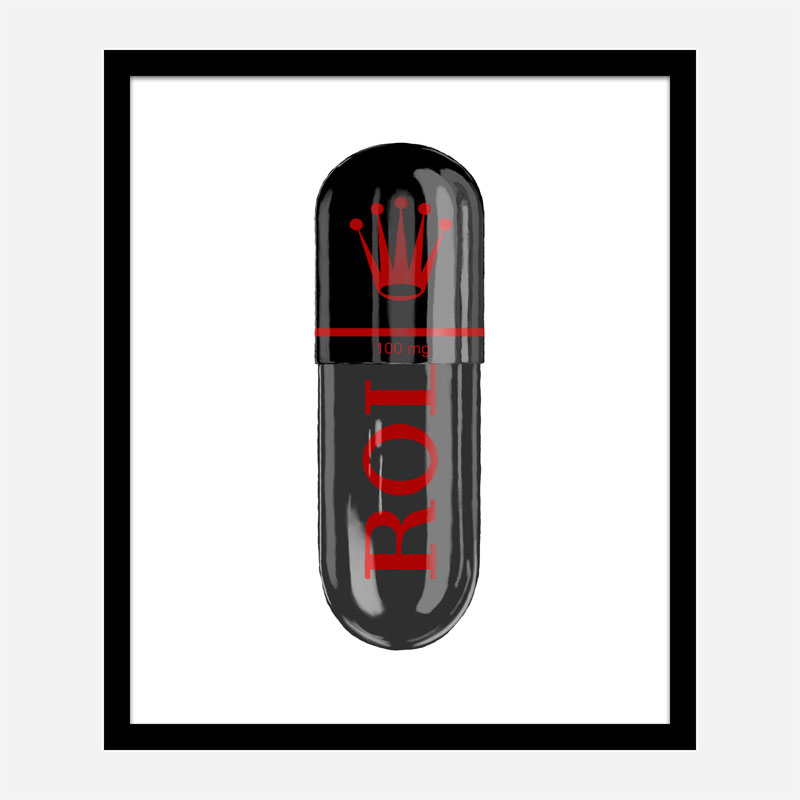 Rolex Black 100mg Art Print Rolex Black 100mg Art Print