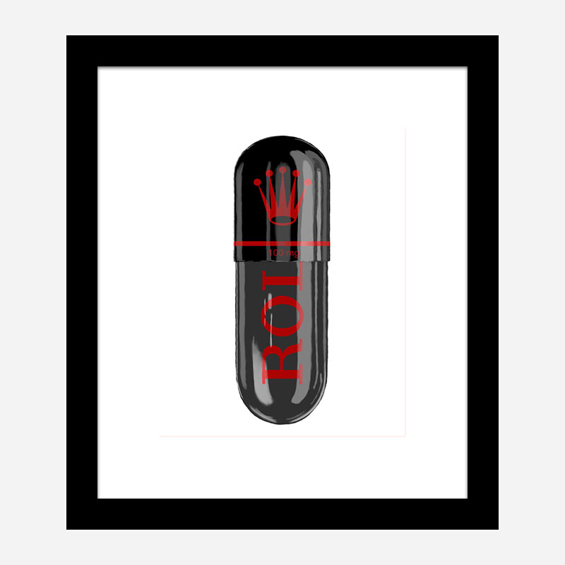 Rolex Black 100mg Art Print Rolex Black 100mg Art Print