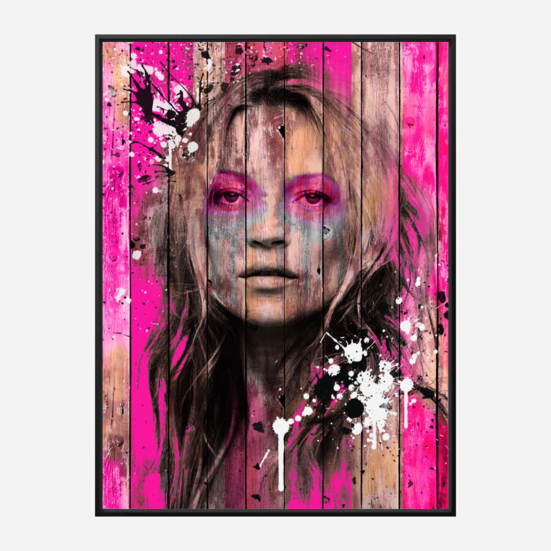 painting Canvas Print Choose Your Size.. Portrait of Kate Moss painting Canvas Print Choose Your Size.. Portrait of Kate Moss